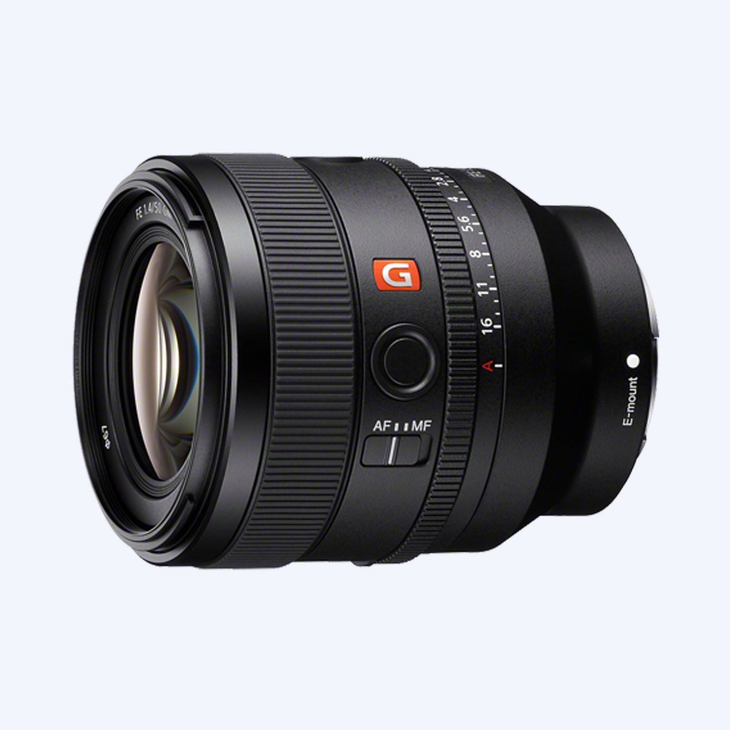 عدسة أساسية قياسية بإطار كامل FE موديل SEL-50F14GM مقاس 50 مم ببعد بؤري F1.4 من السلسلة G Master من سوني