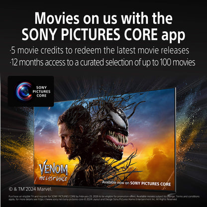 Sony | BRAVIA 5 | 98 inch | XR Processor | Mini LED | 4K Ultra HD | High Dynamic Range (HDR) | Smart TV (Google TV)