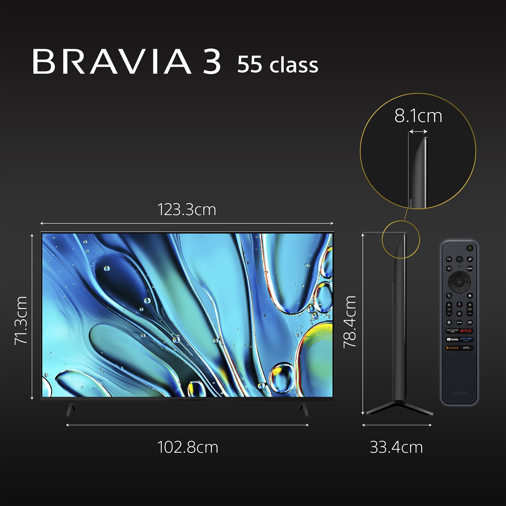 Buy Online Sony BRAVIA 3 55 Inch 4K HDR Smart TV (Google TV) with Dolby  Vision Atmos, 2024 Model – Sony World - Qatar