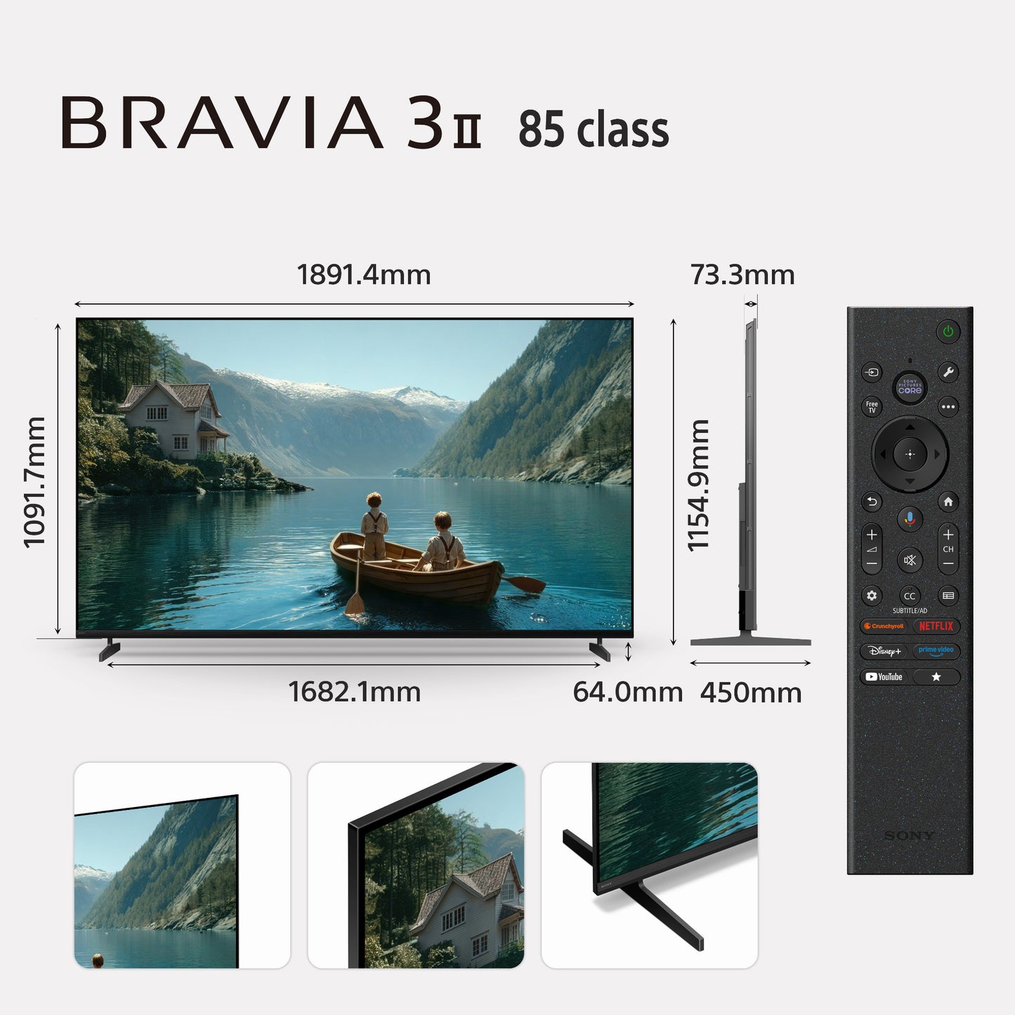 Sony BRAVIA 3 II 85 Inch 4K Google TV, 2026 Model | K-85XR30M2