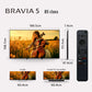 Sony | BRAVIA 5 | 85 inch | XR Processor | Mini LED | 4K Ultra HD | High Dynamic Range (HDR) | Smart TV (Google TV) + Get Sony Headphone WH-1000XM5 Free