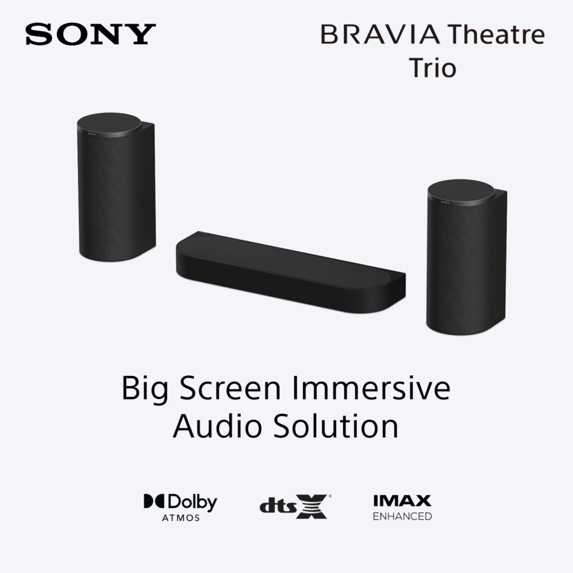 Sony BRAVIA Theatre Trio, Flagship Three-Piece Theatre System, Surround Sound by Dolby Atmos®/DTS:X®, 360 Spatial Sound Mapping, 2026 Model