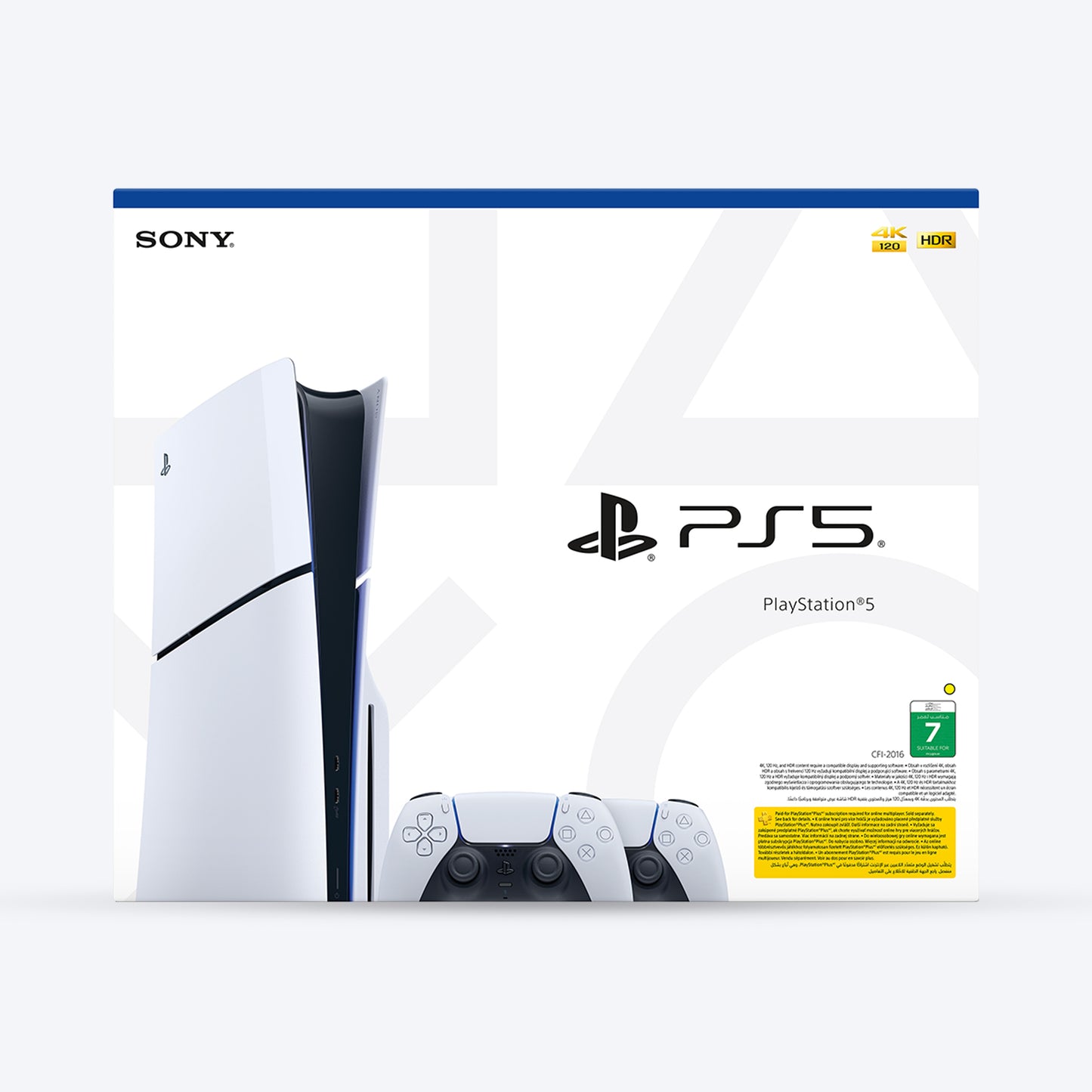 جهاز PlayStation 5 Slim Disc من سوني -  أبيض مع حزمة DualSense