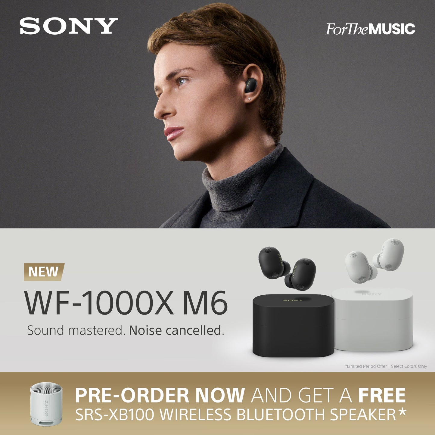Sony WF-1000XM6 Truly Wireless Noise Cancelling Earbuds