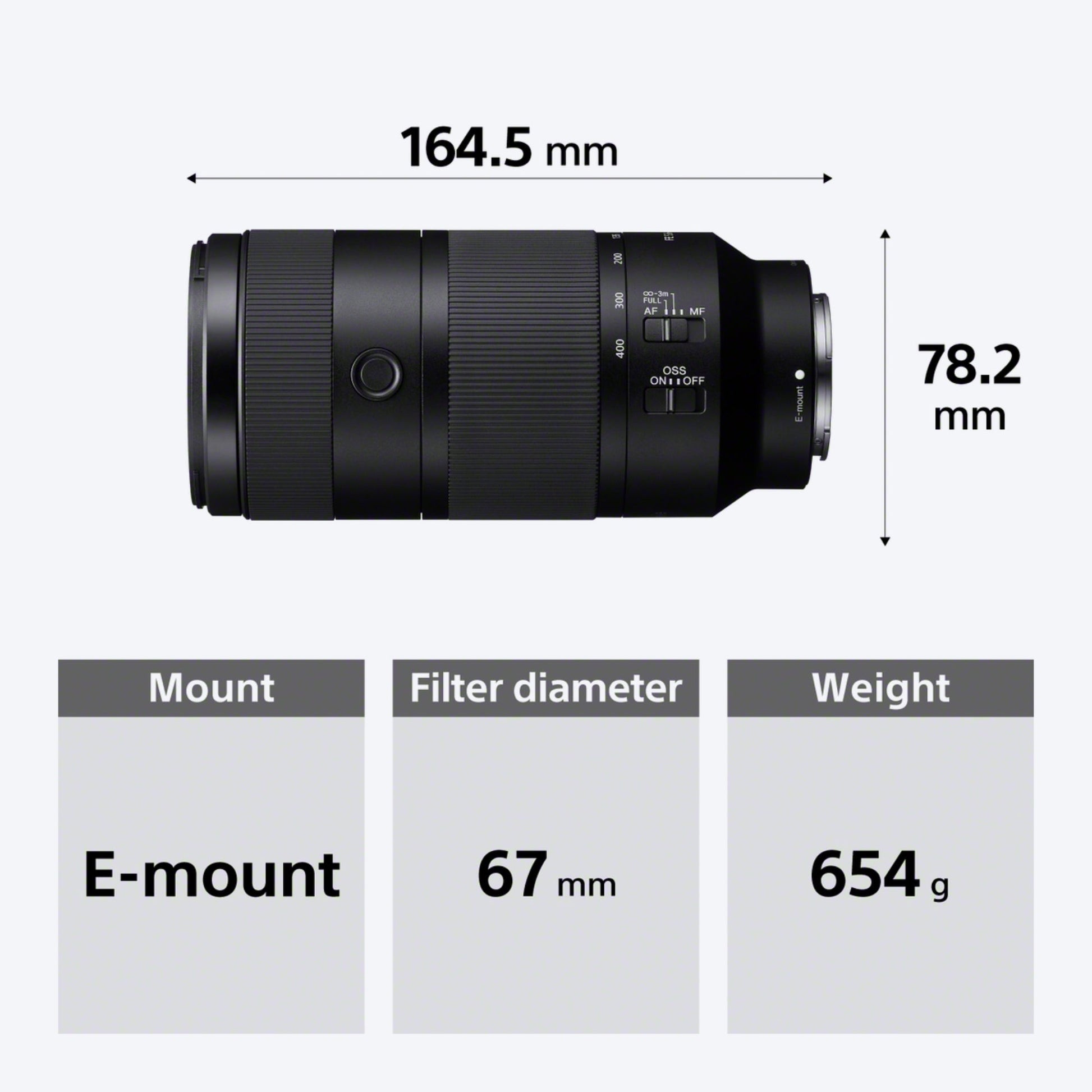 Sony FE 100-400mm F5.6-8 OSS E-Mount Full-Frame Super-Telephoto Zoom Lens