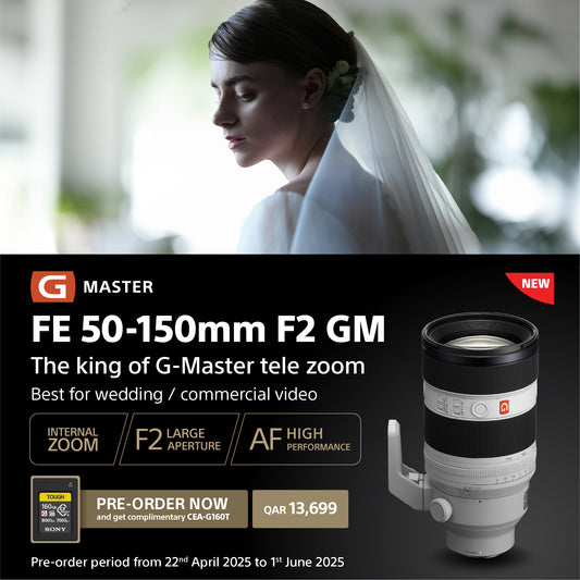 Pre-Order Sony FE 50-150mm F2 G Master™ telephoto zoom lens | SEL50150GM
